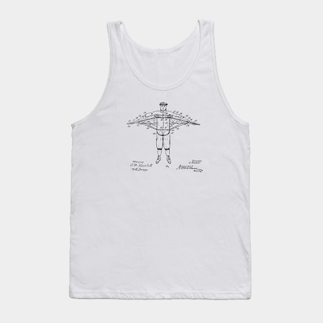 Parachute Vintage Patent Drawing Tank Top by TheYoungDesigns